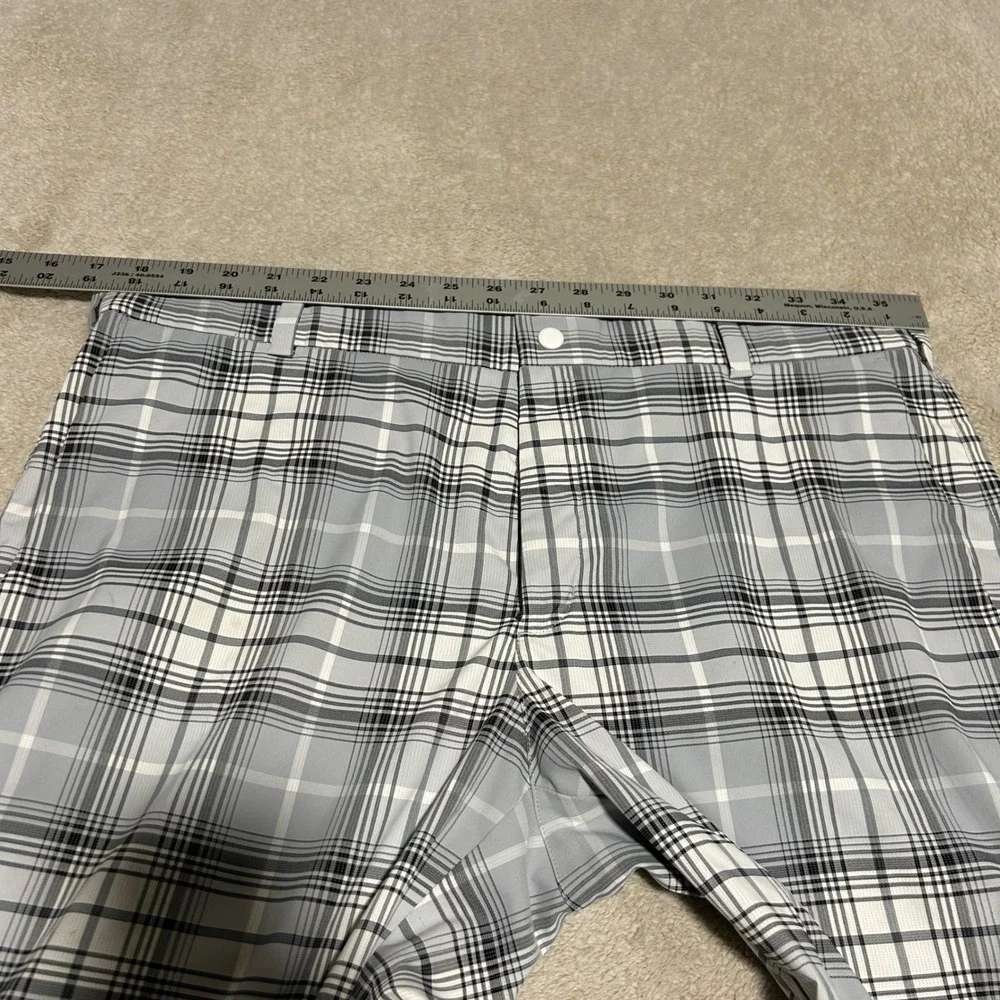 Nike Golf Pants Mens 36 30 Grey Plaid Dri-FIT Tour Performance Checkered 1081